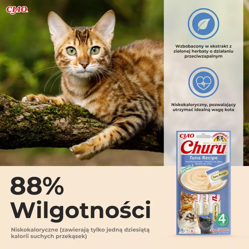 INABA Churu Tuna Recipe - skanėstai katėms - 4x14 g