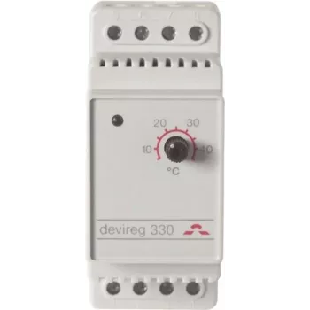 DEVI Elektrinis termostatas 15-45°C 140F1072 devireg 330 16A 230VAC 1-pin 2TE
