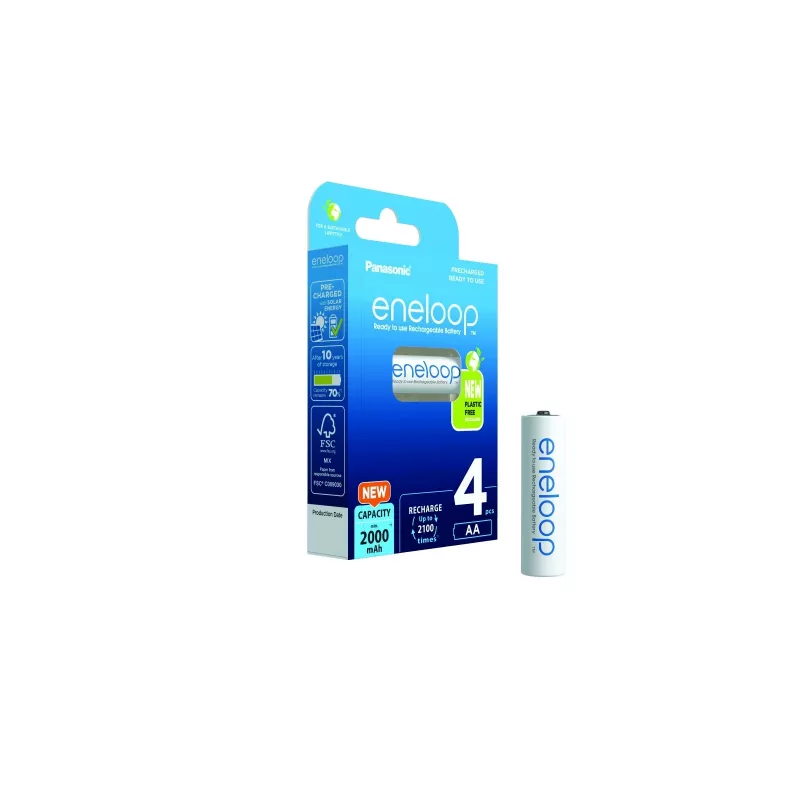 Įkraunamos baterijos PANASONIC ENELOOP AA 2000 mAh 4 vnt. (BK-3MCDE/4CP)