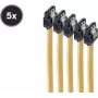 SATA duomenų kabelis ShiverPeaks BS78246-0.5Y-5 6 Gb/s su metaliniu fiksatoriumi, 0,5 m