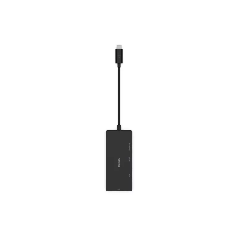 Linksys Belkin – vaizdo adapteris – USB-C (kištukas) į HD-15 (VGA), DVI-I, HDMI, DisplayPort (lizdas) – 4K palaikymas – juodas (AVC003BTBK)