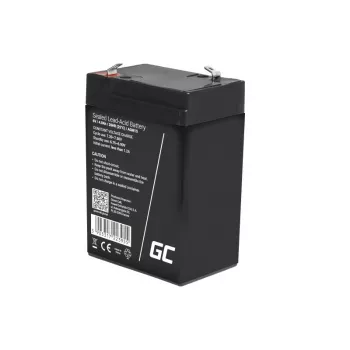 UPS baterija Green Cell AGM15, 6 V, 4 Ah, sandarus švino rūgšties akumuliatorius (VRLA), juoda, 680 g