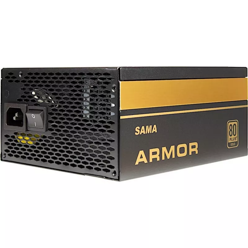 SAMA FTX-850-B ARMOR 850W, juodas kompiuterio maitinimo blokas, 4x PCIe, kabelių valdymas, 850 W