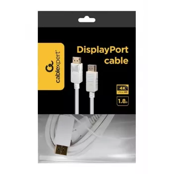 DisplayPort kabelis Gembird CC-DP2-6-W — DisplayPort į DisplayPort, 1,8 m, baltas