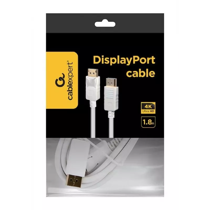 DisplayPort kabelis Gembird CC-DP2-6-W — DisplayPort į DisplayPort, 1,8 m, baltas