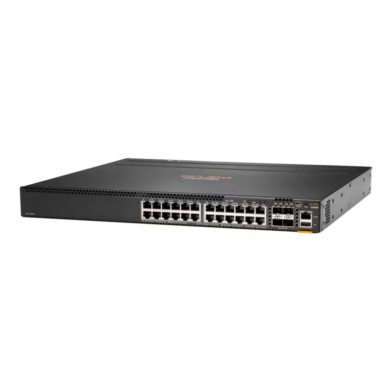 HPE Aruba 6300M jungiklis - L3 valdomas - 24 x 10/100/1000 + 4 x 1/10/25/50 GbE SFP56 (aukštupio/stekavimo) - priekinis-galinis oro srautas