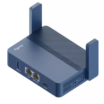 Nešiojamasis maršrutizatorius Cudy TR3000 AX3000 Wi‑Fi 6, Gigabit Ethernet WAN/LAN, USB-A, išorinės antenos, mėlynas