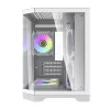 Kompiuterio korpusas Darflash FT350 + 5 aRGB ventiliatoriai (baltas)