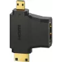 Hama 00305020 HDMI adapteris, HDMI Type A (standartinis) į HDMI Type C / HDMI Type D, juodas