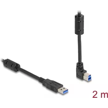 DeLOCK USB laidas Type-A kištukas į Type-B kištuką 90° kampu į viršų 2 m