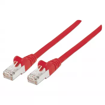 Intellinet Cat6 tinklo laidas, 0,5 m, raudonas, varinis, S/FTP, LSOH / LSZH, PVC, RJ45, paauksuoti kontaktai, apsaugotas nuo užkliuvimo, su apsauginiu gaubteliu, viso gyvenimo garantija