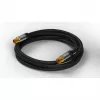 Goobay TV antenos laidas (135 dB tipas), 4 kartus ekranuotas, 2 m, juodas – auksuotas, koaksialinis lizdas > koaksialinis kištukas (70367)
