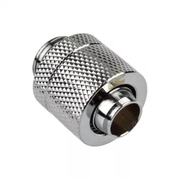 Alphacool Eiszapfen jungtis tiesi G1/4 colio AG į 13/10 mm - chromuotas sidabras