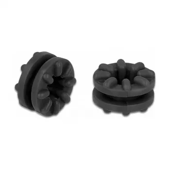 DeLOCK antivibracinis grommet juodas 10 vnt.