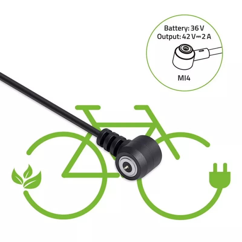 Įkroviklis QOLTEC Mi4 Magnetinis TIP elektriniam dviračiui 36V/42V 2A