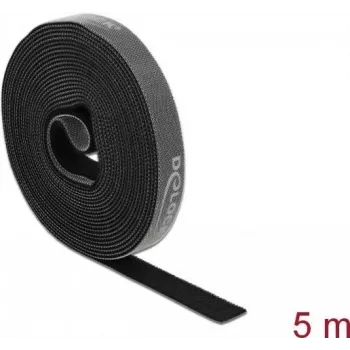 Lipnusis Velcro diržas DeLOCK ritinyje 5 m x 15 mm juodas