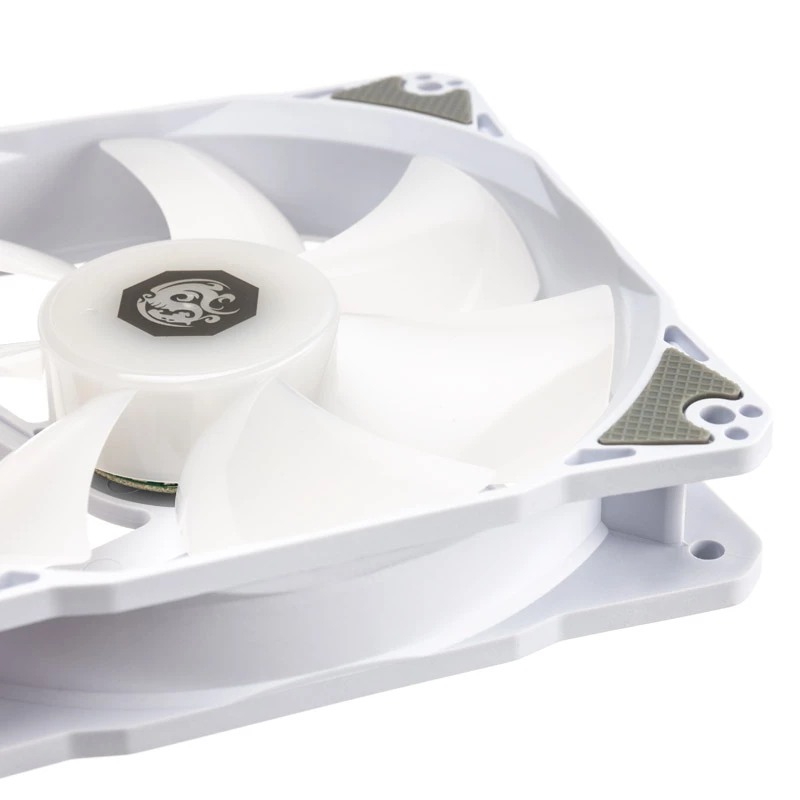 120 mm PWM ventiliatorių rinkinys BitsPower Notos RGB — baltas, 5 vnt. (BPTA-FX1812NTWH-5)