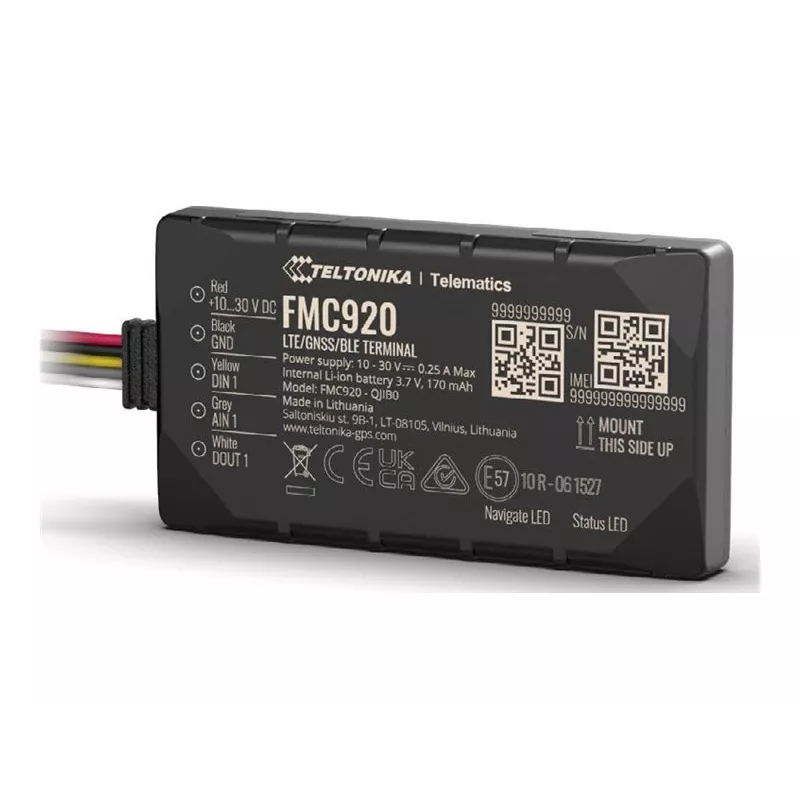 GPS sekiklis Teltonika FMC920 4G LTE CAT 1 0.128GB juodas