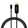 USB-C laidas SAVIO CL-191 2 m — USB-C į USB-C, kištukas-kištukas, juodas, plastikinis apvalkalas, varinis laidininkas