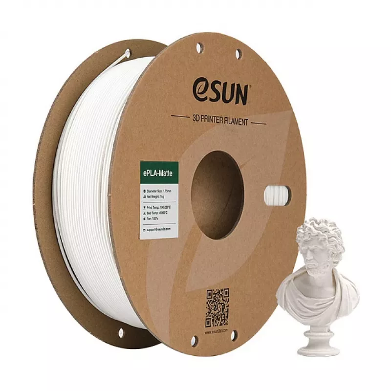 Esun EPLA-MATTE 1.75 mm Pieno Baltumo 1 kg