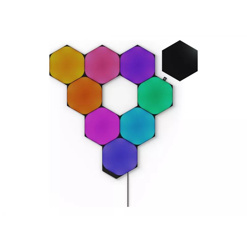 Nanoleaf Shapes Ultra Black Hexagons ribotas leidimas NL42-0102HX-9PK