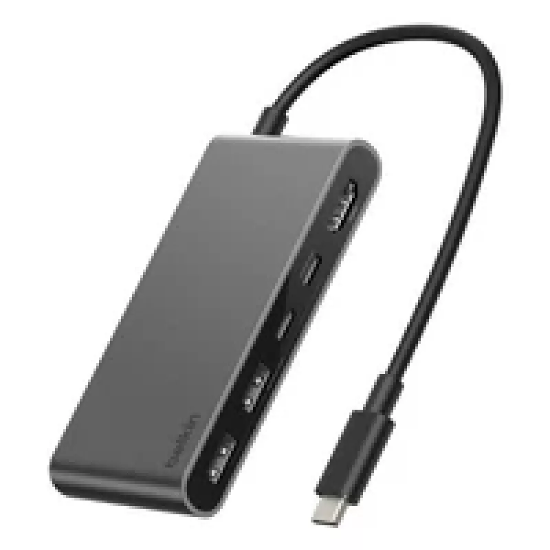Belkin Connect USB-C stotelė su HDMI, USB 2.0 Type-A ir USB Type-C, 4K 60 Hz, juoda