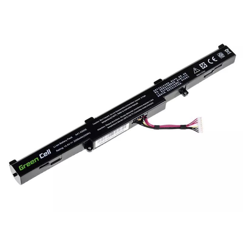 Baterija Green Cell AS77, skirta ASUS nešiojamiesiems kompiuteriams – Li-Ion 15 V, 2200 mAh, 4 elementai, juoda