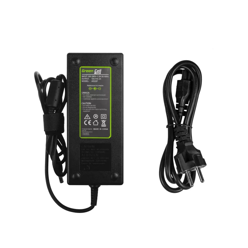 Maitinimo adapteris / inverteris Green Cell AD22P 120 W 19 V 6,3 A, skirtas ASUS nešiojamiesiems kompiuteriams, vidaus naudojimui, juoda