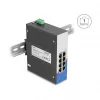 Gigabit Ethernet komutatorius DELOCK 80163, 8 prievadų RJ45 pramoninis jungiklis, nevaldomas, metalinis korpusas