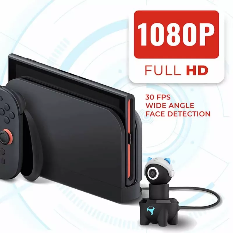 Subsonic Playcam 1080 2in1 HD Mini kamera, skirta Nintendo Switch 2, šviesiai mėlyna