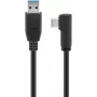 Goobay USB-C™ į USB A 3.0 laidas 90°, juodas, 2 m