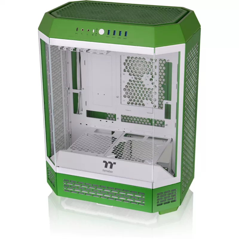 Thermaltake The Tower 600 Vidutinis Bokštas ATX korpusas su stiklinėmis panelėmis (Žalia/Balta)