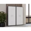 OLIV 2D CLOSED SHELVING UNIT, ANTHRACITE/Balta SET