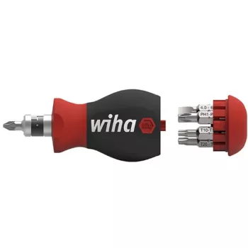 Wiha Stubby Bit-Atsuktuvas 8 dalių vidinis šešiakampis, išorinis šešiakampis, Phillips, Phillips Pozidriv, plyšinis, TORX (43613)