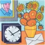 NeXtime laikrodis 8170 Go van Go, 43x43 cm, sieninis, įvairiaspalvis