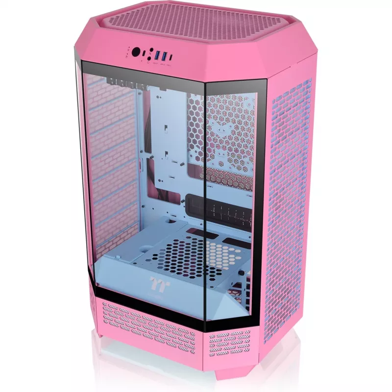 Thermaltake The Tower 300 Bubble Pink rožinis grūdintas stiklas - Midi/Mini bokštas - ATX