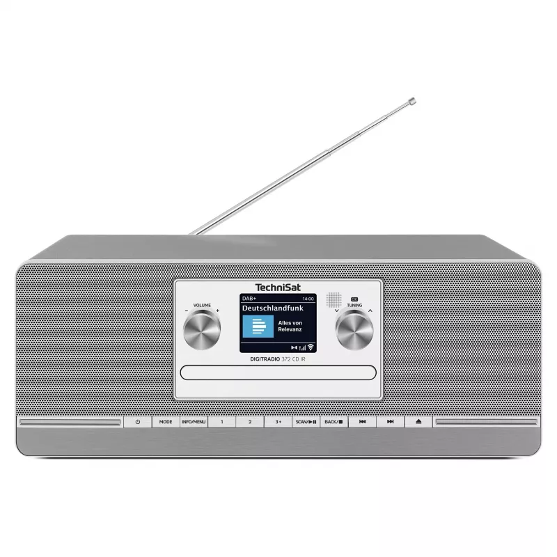 TechniSat DIGITRADIO 372 CD IR internetinis radijo imtuvas su CD, DAB+, FM, antracito ir sidabro spalvos