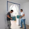 Dulkių barjeras durims remontui, dulkių užuolaida 220x110 tiesi