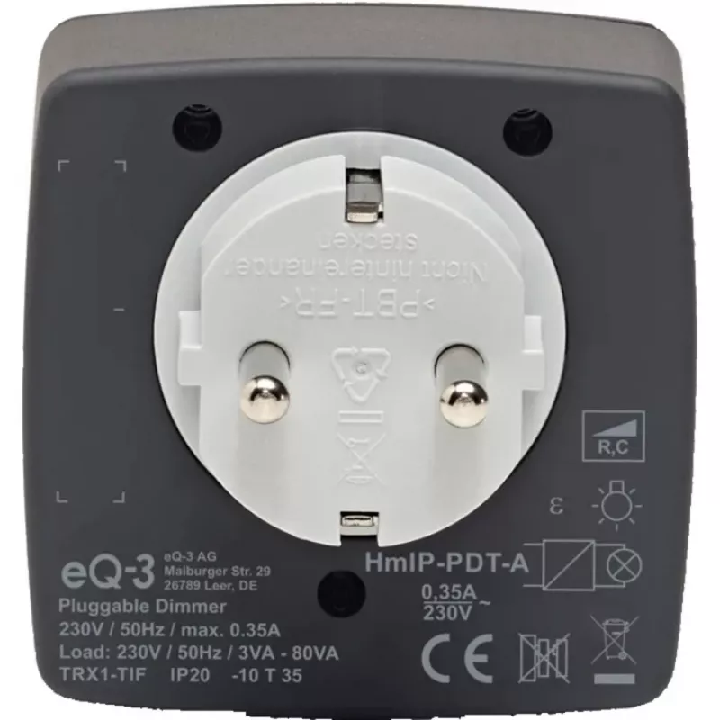 eQ-3 AG Homematic IP 161621A0, Vidiniam montažui, Antracitinė, Plastikas, IP20, 70 mm, 39 mm