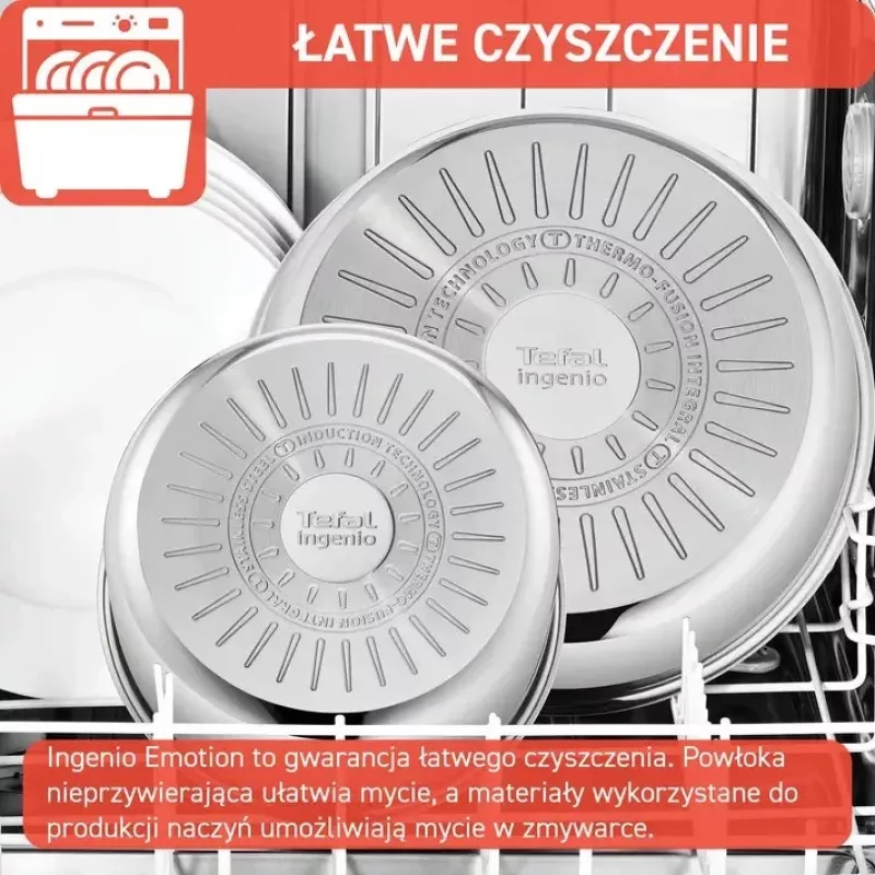 Keptuvių rinkinys Tefal Ingenio Emotion L897S574, indukcinis, nuimama rankena, 16/20/22/28 cm