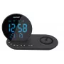 Blaupunkt CR85BK FM PLL radijo laikrodis su belaidžiu įkrovimu, USB, vidaus/lauko temperatūra, juodas