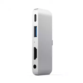 Satechi aliumininis USB-C centras, skirtas iPad Pro, sidabrinis