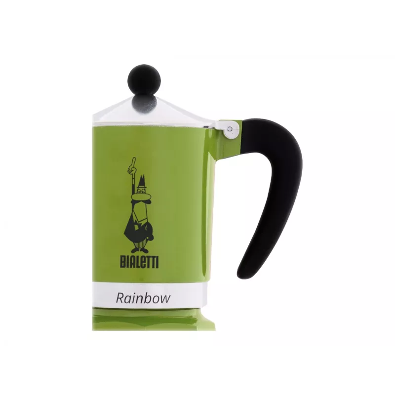 Bialetti Rainbow Moka kavinukas juodas, žalias