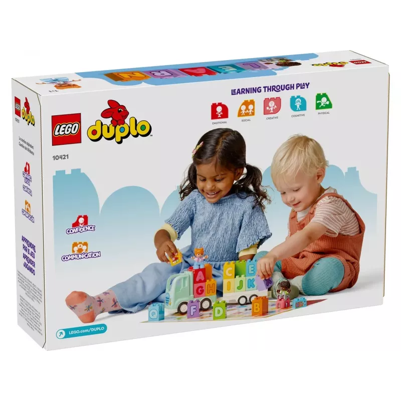 Konstruktorius LEGO DUPLO 10421 ABC Sunkvežimis, 36 dalių, 2 minifigūrėlės, nuo 2 metų, 110×140×70 mm