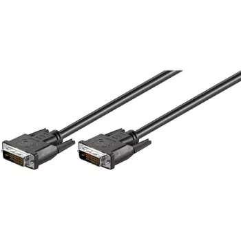 Wentronic Goobay DVI-D FullHD Dual Link kabelis, juodas, 1,8 m - DVI-D kištukas Dual-Link (24+1 kontaktas) > DVI-D kištukas Dual-Link (24+1 kontaktas) (93573)