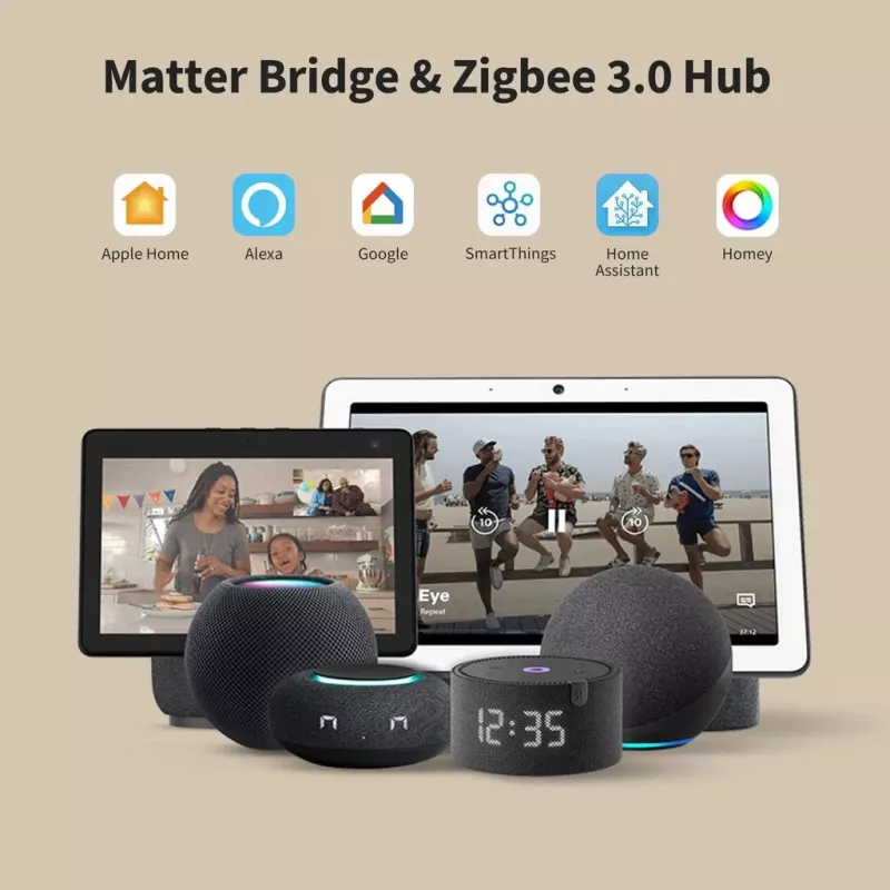 AQARA Panel Hub S1 Plus (MP-K03D) - belaidis valdymo skydelis su Zigbee šliuzo funkcija
