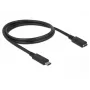 USB laidas DeLOCK 85533 USB 3.2 Gen 1 1 m USB-C juodas