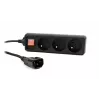 Gembird EG-PSU3F-01 apsauginis filtras nuo viršįtampių, juodas, 3 AC lizdai, 230 V, 0,6 m