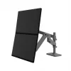 Ergotron LX Pro – TVirtinimo rinkinys (dviguba ranka) – 2 LCD ekranams – tvirtinimui prie perforuotos plokštės – aliuminis – tamsiai pilka – ekrano dydis: iki 61 cm (iki 24 colių)