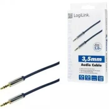 Logilink - Garso laidas - Mini-Phone Stereo 3.5 mm (M) - Mini-Phone Stereo 3.5 mm (M) - 5 m - tamsiai mėlyna (CA10500)